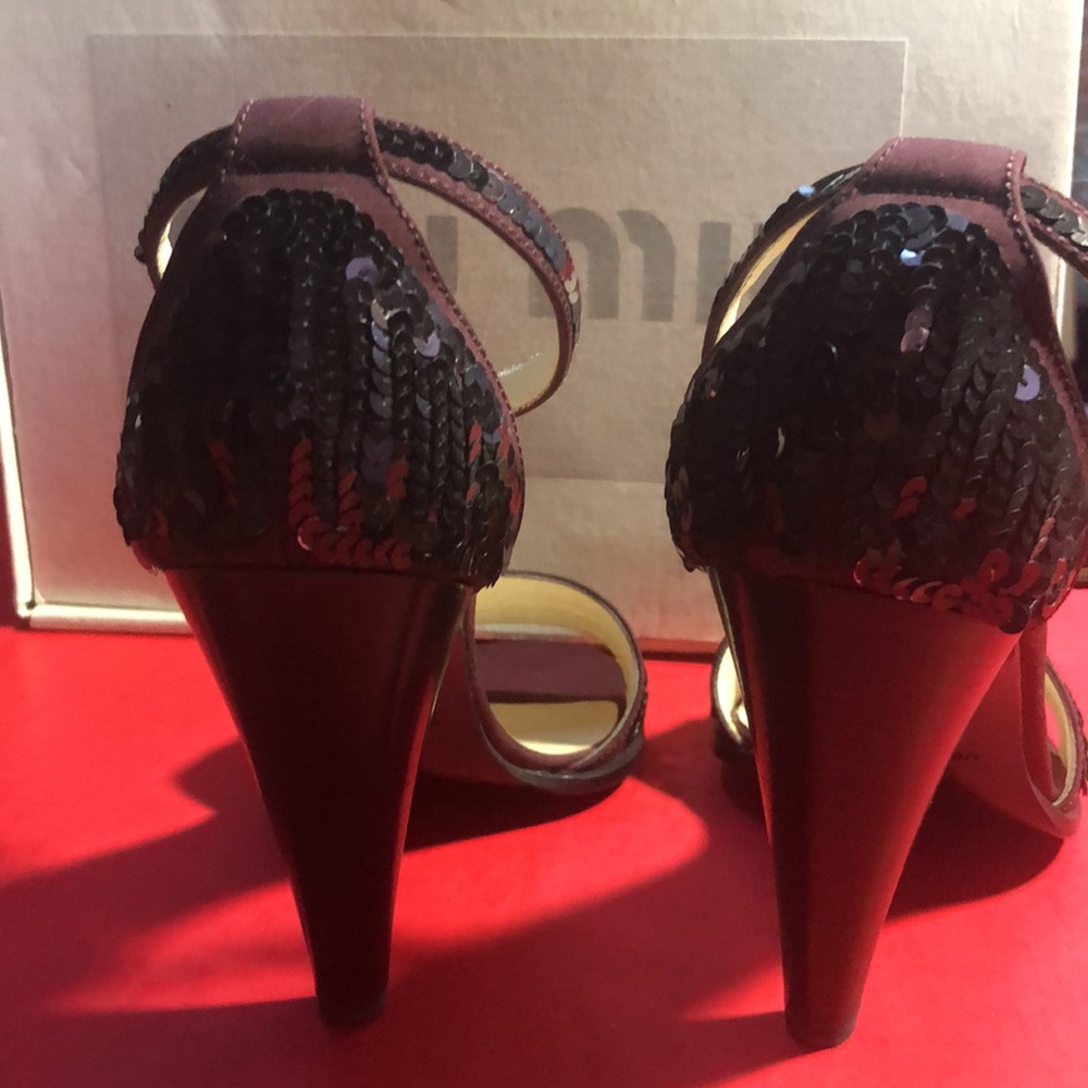 Miu Miu Sequined Heels. Size 38 - image 5